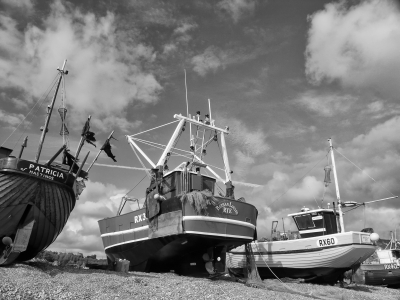 Beachd Hastings Fishing Boats